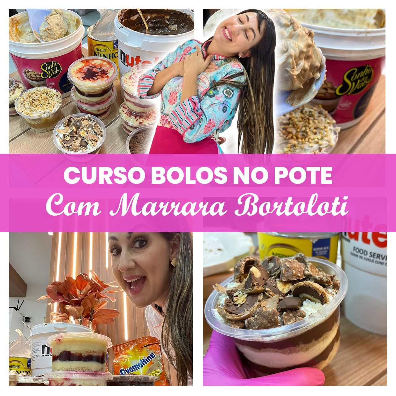 Curso Bolos No Pote Com Marrara Bortoloti