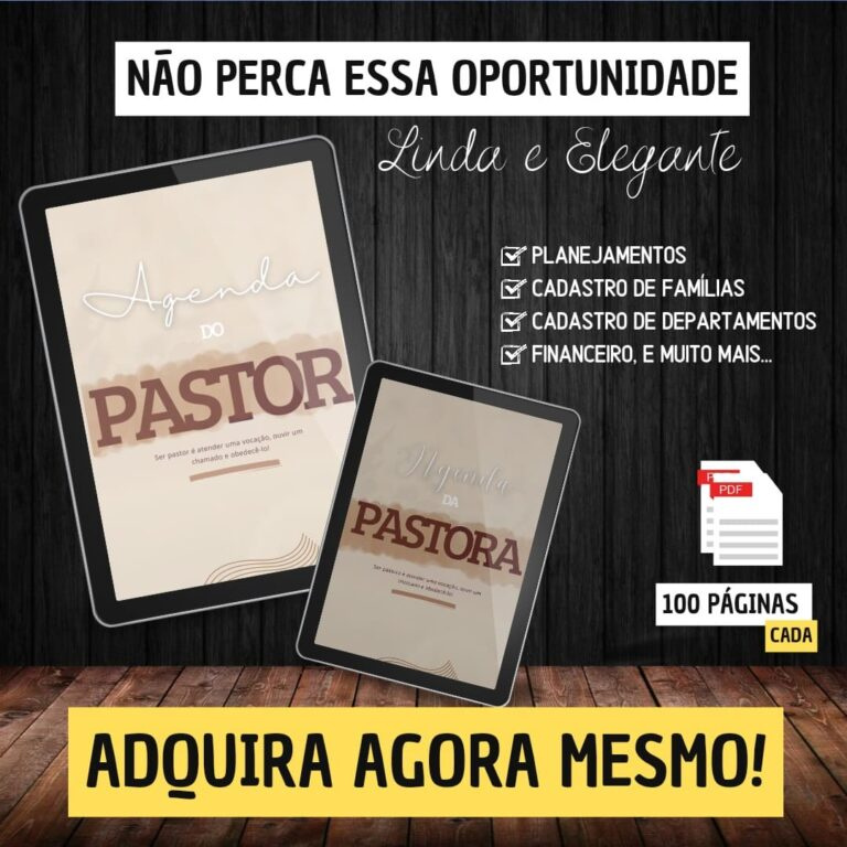 AGENDA DO PASTOR E AGENDA DA PASTORA 2024 🧔🏻🦋 PDF