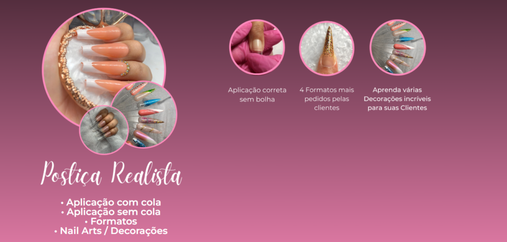 Completo Postiça Realista - Digital Nails Curso.blog.br