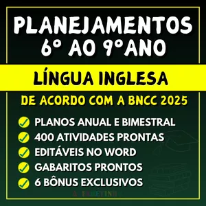 Planejamentos de Língua Inglesa do 6º ao 9º Ano: A solução definitiva para professores! Curso.blog.br