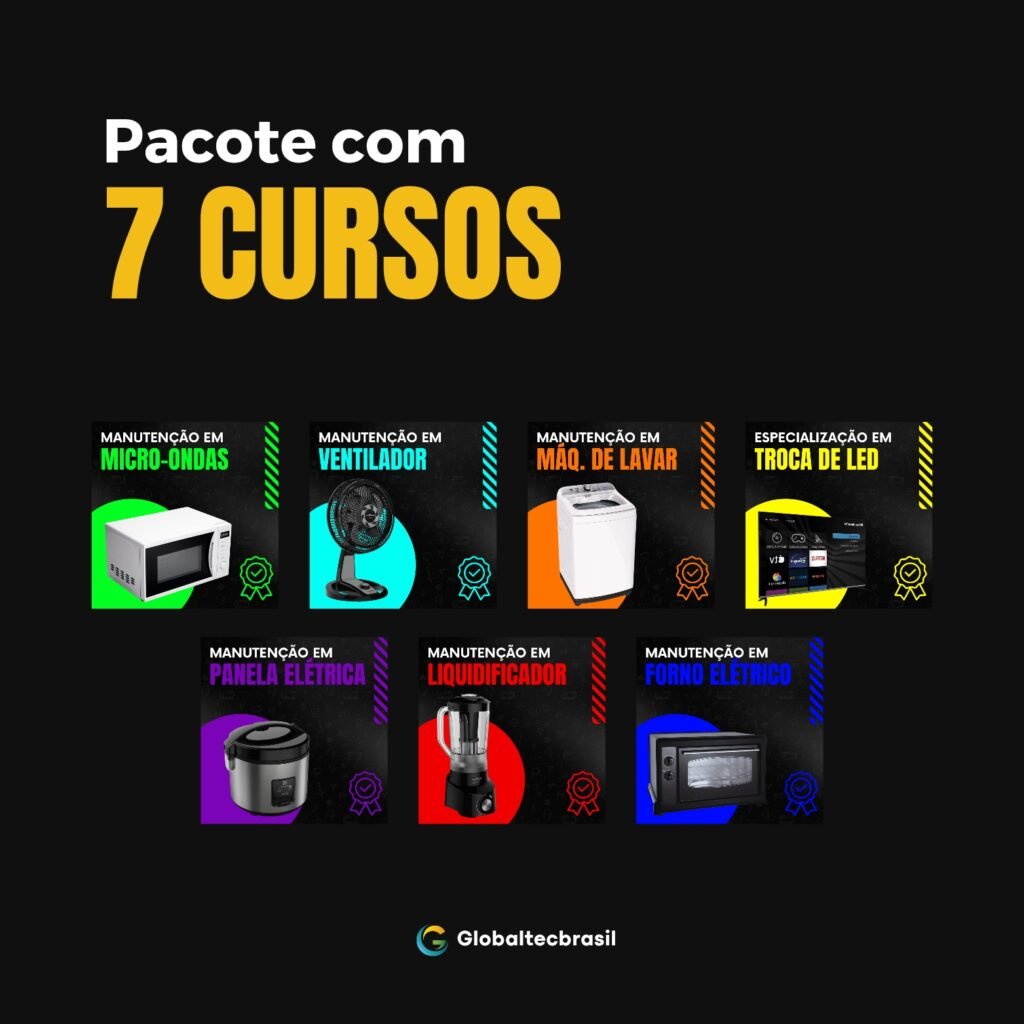 Domine a Manutenção de Eletrodomésticos com o Curso 7 em 1 | Global Tec Brasil: Manual Técnico para Ganhos Reais e Profissionais 1 Domine a Manutenção de Eletrodomésticos com o Curso 7 em 1 | Global Tec Brasil: Manual Técnico para Ganhos Reais e Profissionais Curso.blog.br