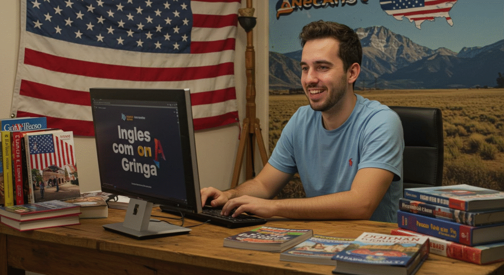 Análise do Curso Inglês com a Gringa: Vale a Pena? O que a Área do Aluno Oferece? Curso.blog.br