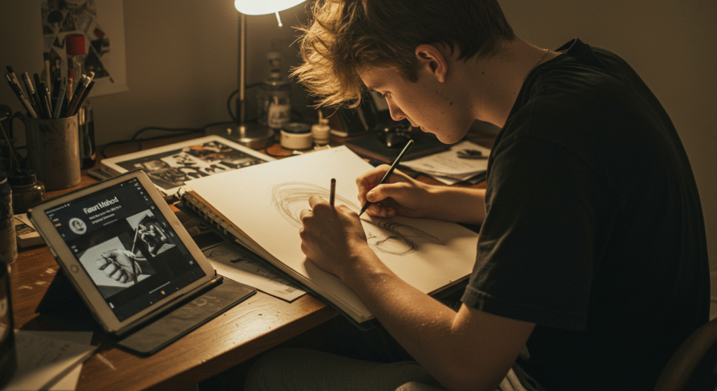 Como o Método FanArt Ajuda a Aprimorar o Traço e Desenhar Personagens com Movimento e Perspectiva? Curso.blog.br