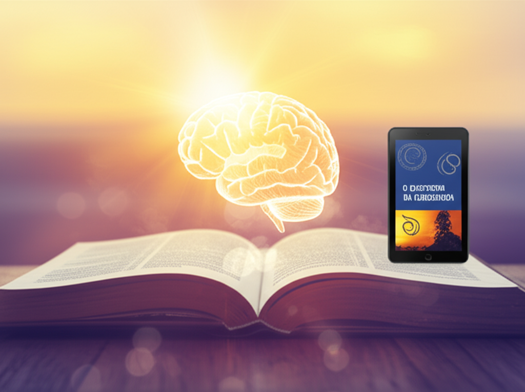 <h1>O que o Mentor de Despertar da Consciência não te conta</h1> 1 Cérebro de luz surgindo de uma Bíblia aberta ao nascer do sol, simbolizando o despertar da consciência.