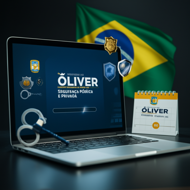 Ilustração promocional do curso Superior Sequencial de Gestão em Segurança Pública e Privada, 3 meses EAD, oferecido pelo Instituto Óliver.