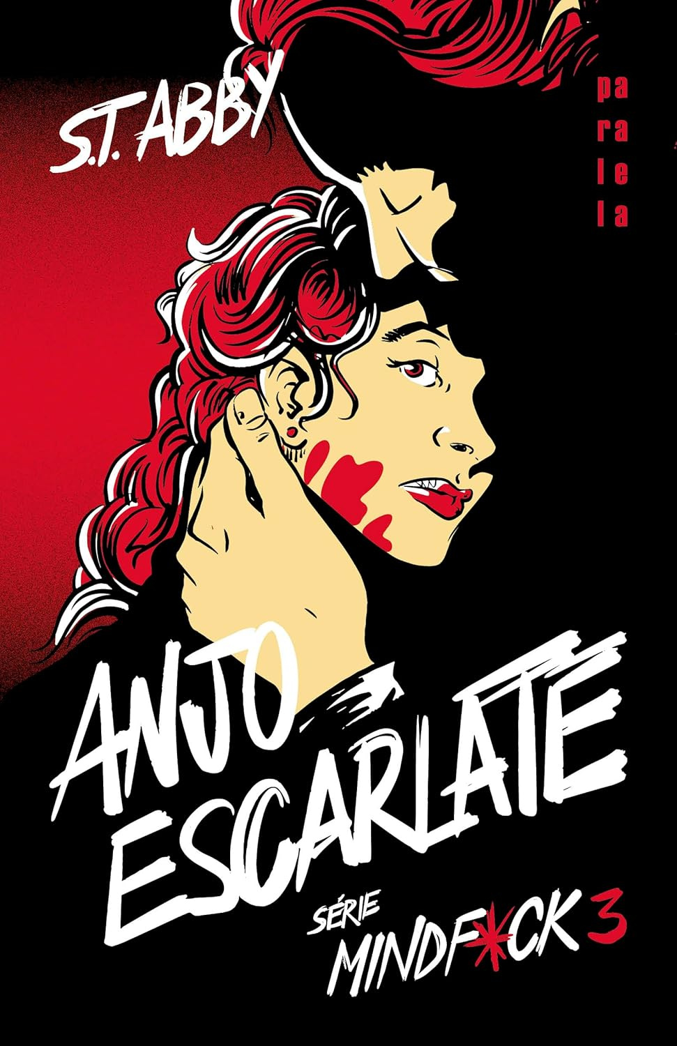 Anjo Escarlate: Capa do livro com uma figura feminina misteriosa