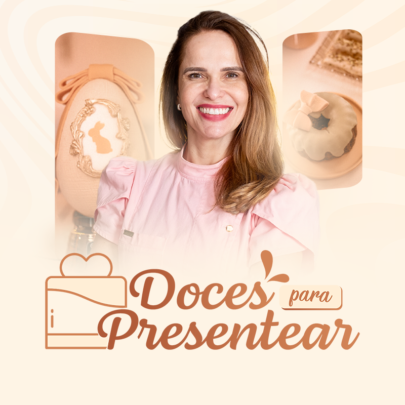 Ísis Alvarez com doces para presentear